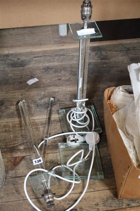 Pair of glass table lamps (AF)